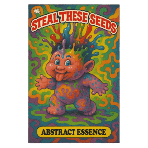 Steal These Seeds – Abstract Essence autoflower cannabis seed pack (7 feminized seeds, sweet berry-cream strain).