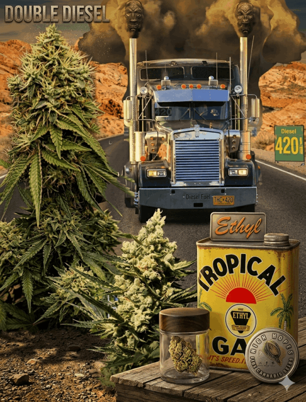 The Diesel Lovers Collection Bundle The Diesel Lovers Collection featuring 20 regular gassy fuel cannabis seeds including Double-Diesel.